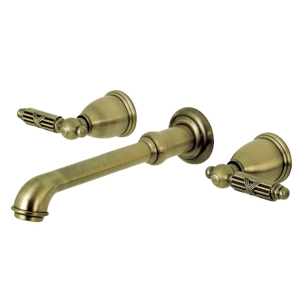 Roman Tub Faucet, Antique Brass, Wall Mount